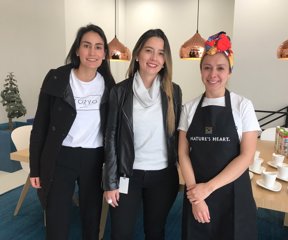 Daniela Cotamo -Gerente Mercado Nature's Heart, Ximena Hacelas - Gerente Mercadeo Bosch y Chef Ana Galvis