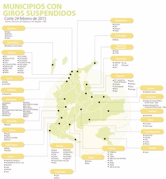 municipios sin pago regalias
