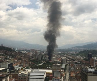 Incendio en el centro de Medellín