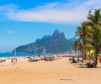 Ipanema beach in Rio de Janeiro. Brazil
