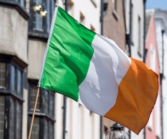 An Irish flag flies in Dublin, Ireland. Photographer: Jason Alden/Bloomberg
