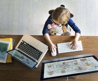 Girl Computer Technology Networknig Connection Online Concept