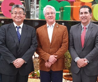 (De izq. A der.) Masazumi Takata, Presidente y CEO NEC Latinoamérica_ Tomás Elejalde, Gerente general Metro de Medellín y Javier Ortiz, Presidente de NEC de Colombia (1)