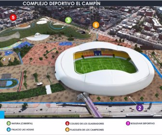 Diseño nuevo complejo deportivo El Campín