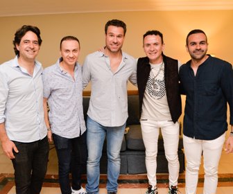 Carlos Saavedra, Daniel Tafur, Álvaro Cárdenas, Fonseca y Jose Vélez