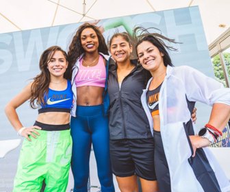 Clemencia Vargas, Caterine Ibargüen, Catalina Usme y Cheryl Mestra