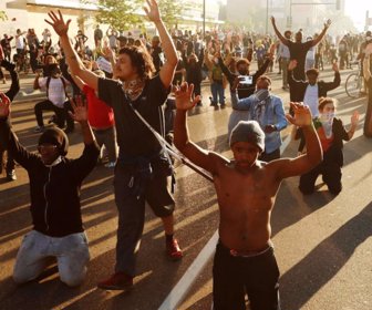 Manifestantes en USA