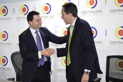 Contralor Felipe Córdoba y Superindustria Andrés Barreto