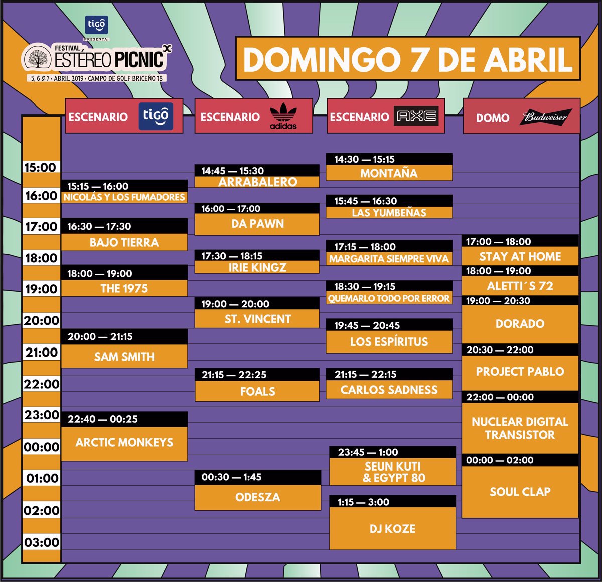 Conozca todos los horarios de las presentaciones para el Festival